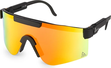 AMOQ Comet Sunglasses Black - Red Mirror