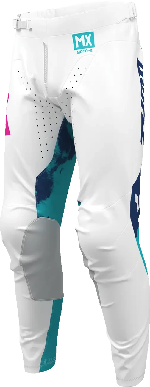 PANT LAUNCHMODE BLEACH WHT/AQ 44