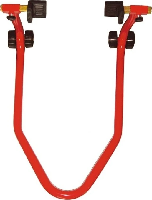 Motorcycle support stand for rear wheel