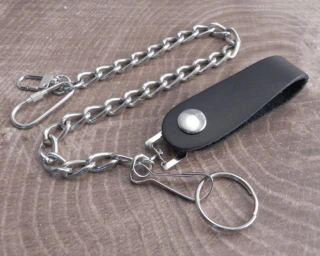 Amigaz Leather Belt Loop Wallet Chain 16"
