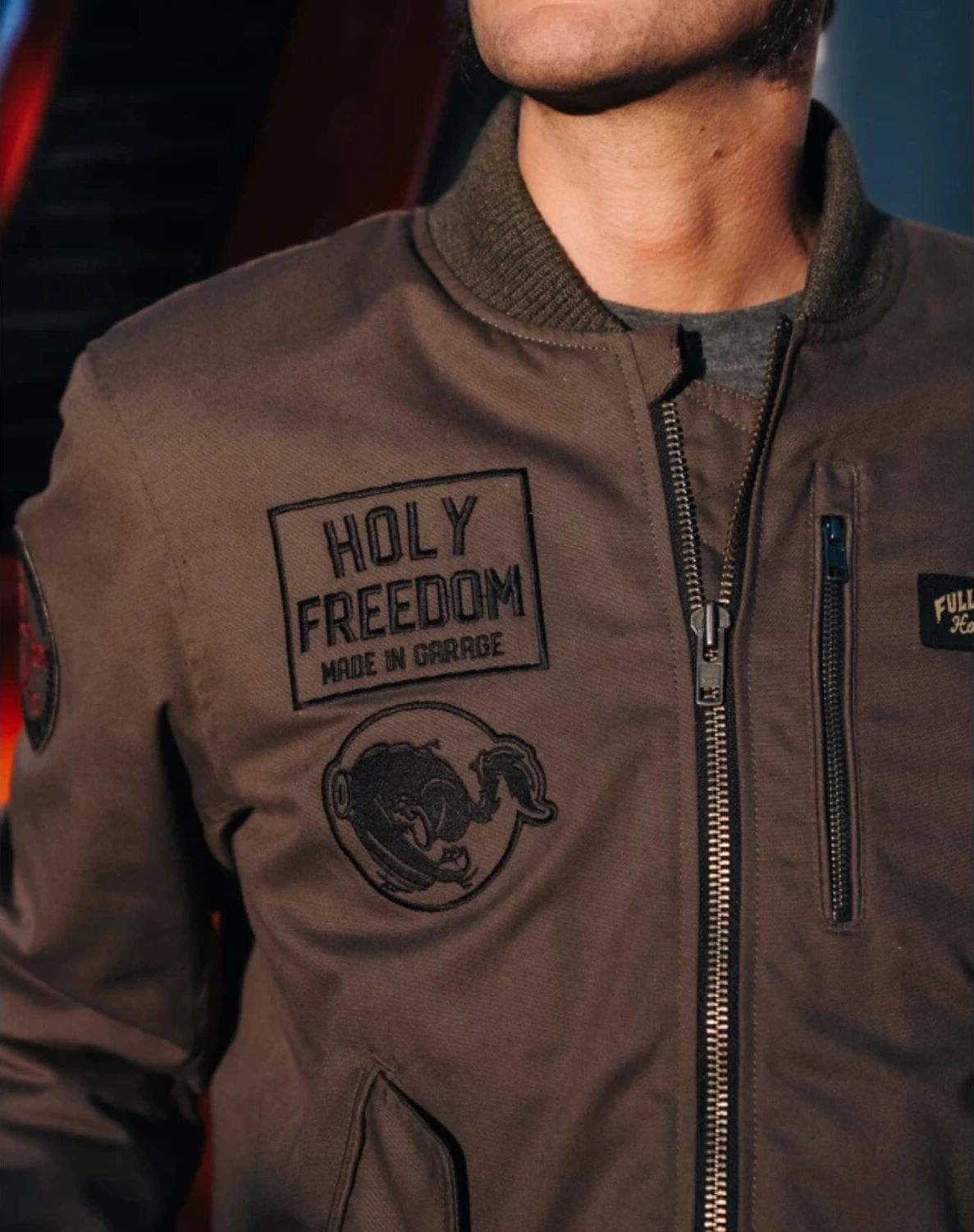 Holy Freedom Bomber jacket, Khaki, M