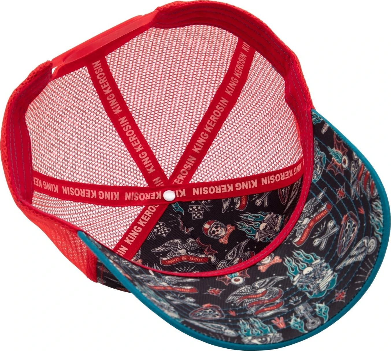 King Kerosin Ride Hard trucker cap, Red