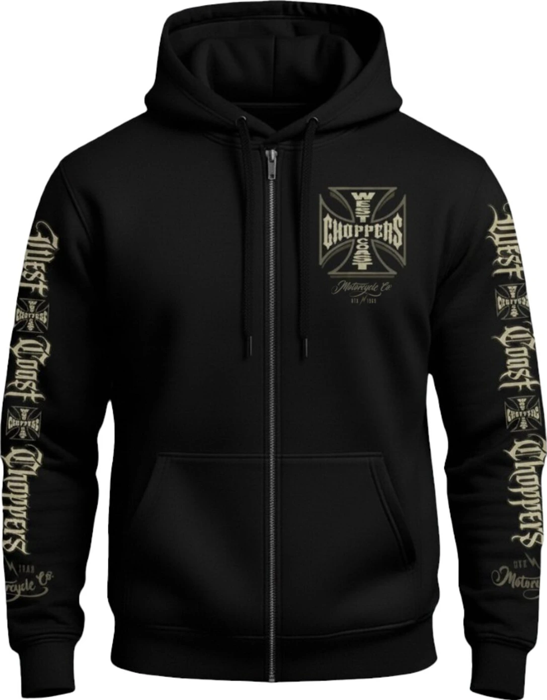WCC Gangscript Zip hoodie, Black, S