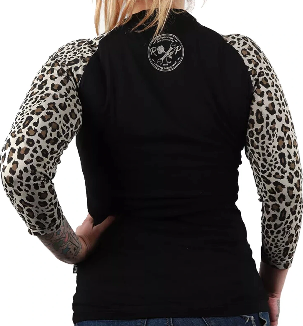 Rusty Pistons Nocatee female 3/4 sleeve, Black, XS