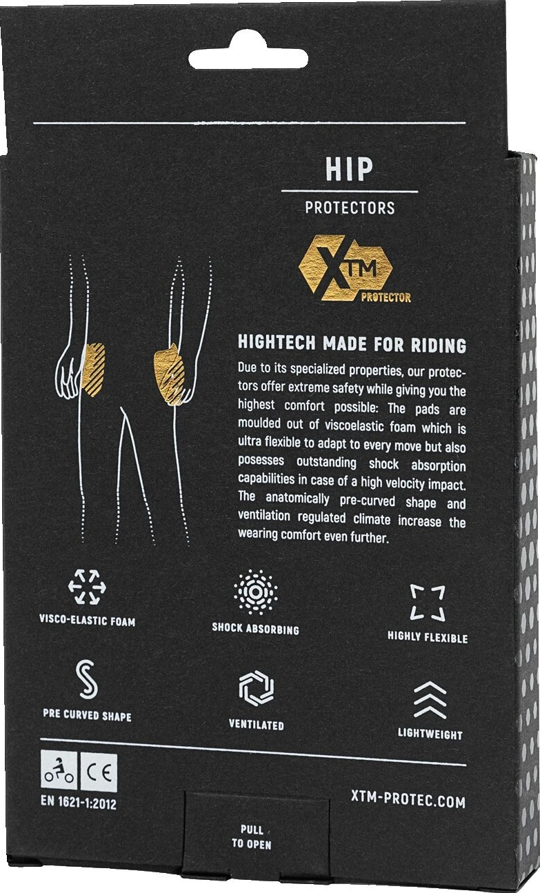 John Doe XTM hip protectors (Level 1, storm grey black tracker Red