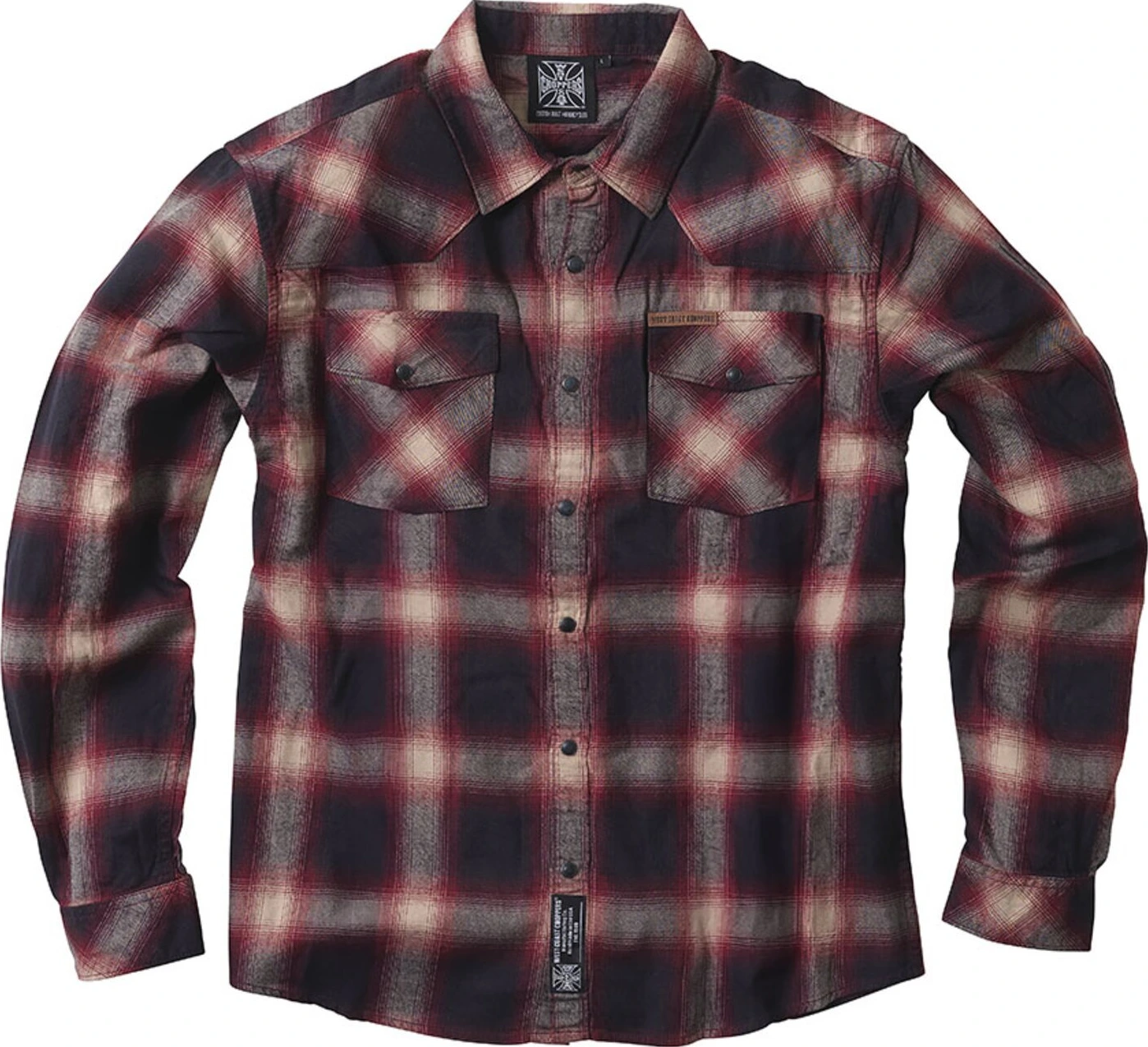 WCC Outlaw Flannel shirt, Red, grey, S