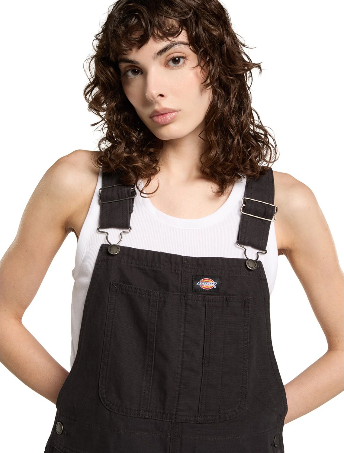 Dickies Canvas short female bib, Black, L