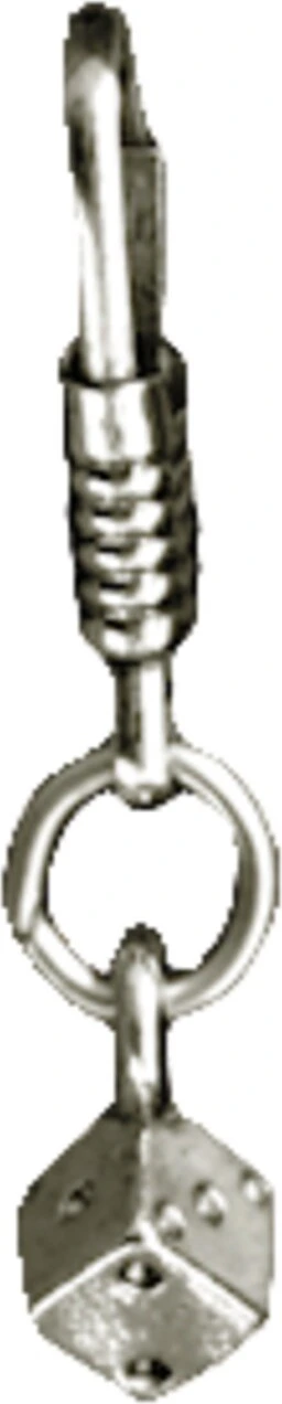 Single dice zipper pull