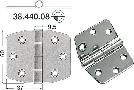 S.S hinge 74x60