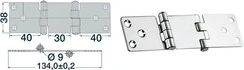 SS hinge 134x38mm