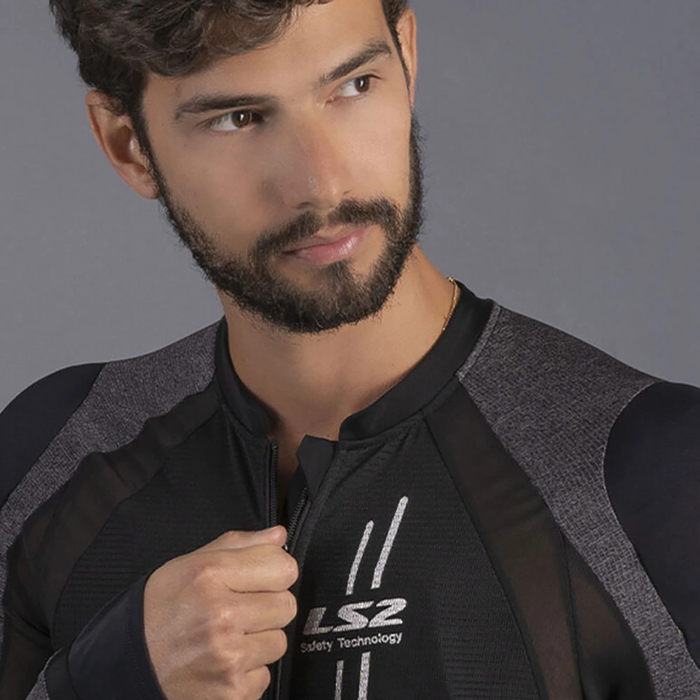 LS2 X-Armor Man Jacket - XS-S, Black Silver