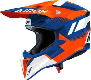 Airoh Helmet Wraaap Vision Orange/Blue gloss, S