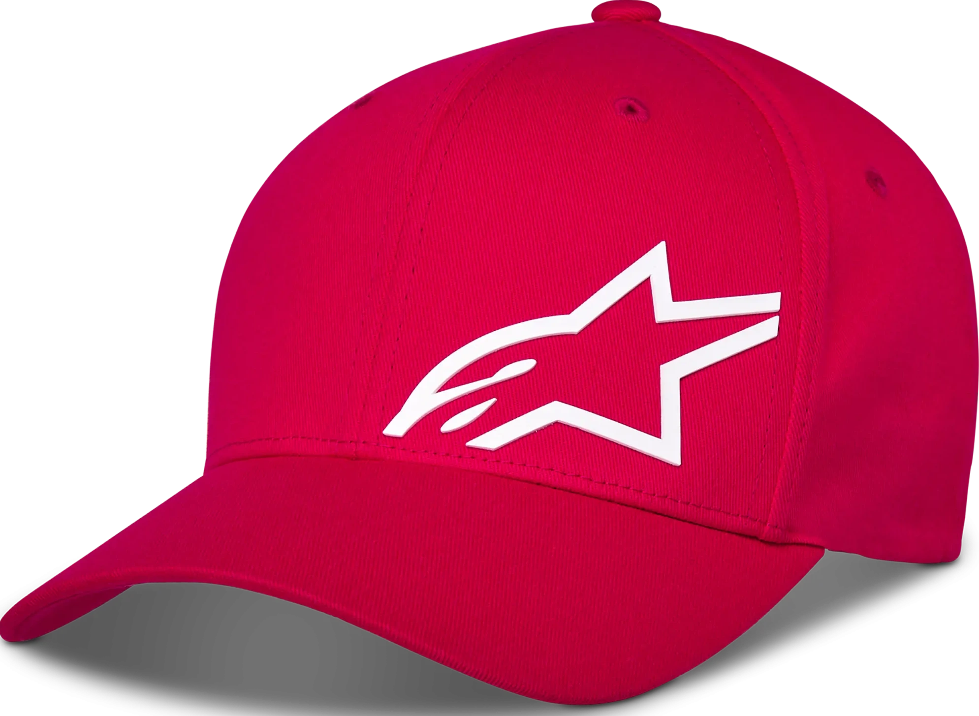 HAT CRV BILL CORP SHIFT MULTI RED S/M