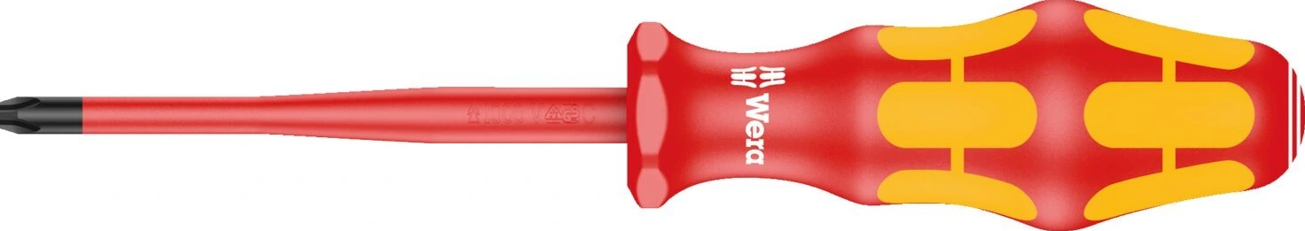 Wera VDE Insulated screwdriver for Phillips screws, Red, 100 mm