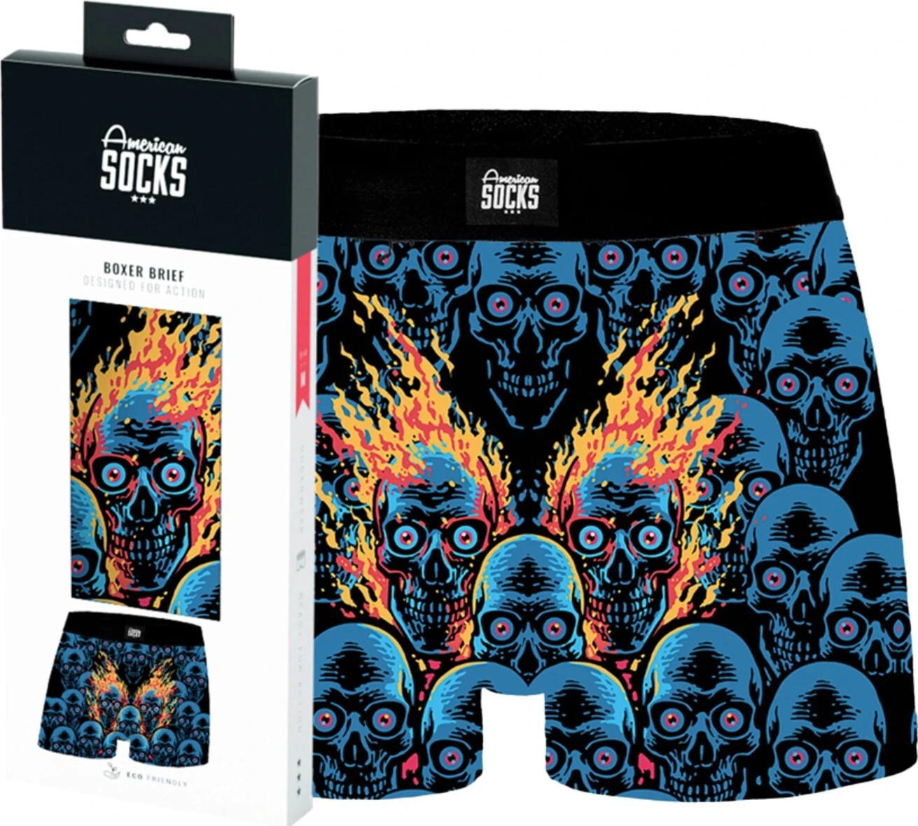 American Socks Knucke Head underwear, Blue, L