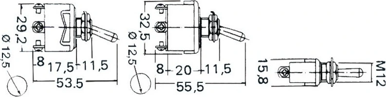 toggle switch ON-OFF 2ways 15A