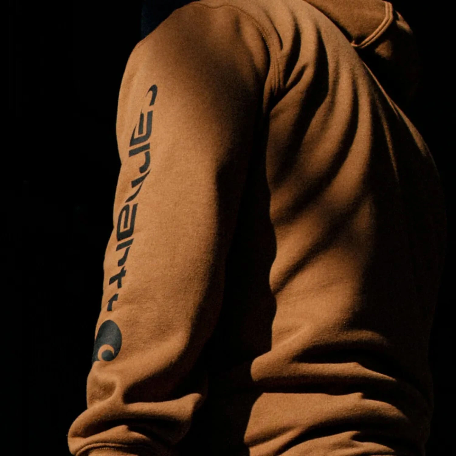 Carhartt Sleeve Logo hoodie, carhartt brown, 2XL