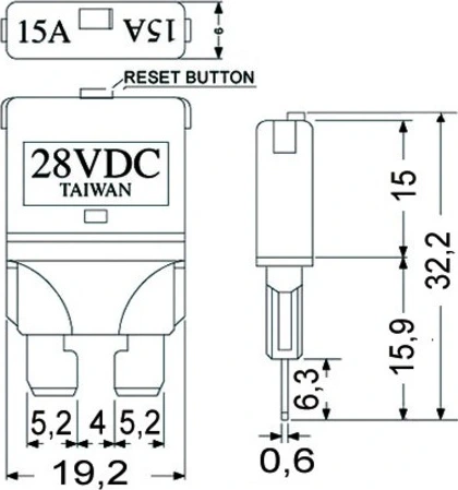 blade fuse resttable 5A 5 pcs/pack