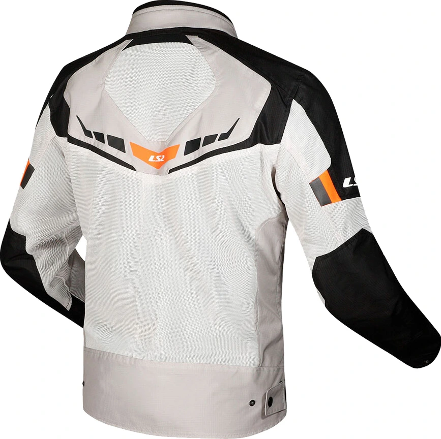 LS2 Garda Air meeste jope - 3XL, must hall H-V oranž