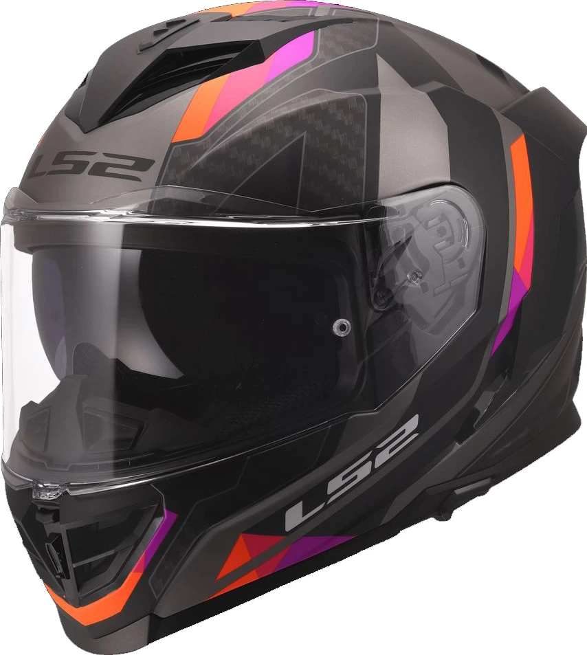 LS2 FF818 STORM III SPORTY Helmet - Grey Purple, 2XL