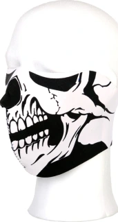 Half face white skull face mask
