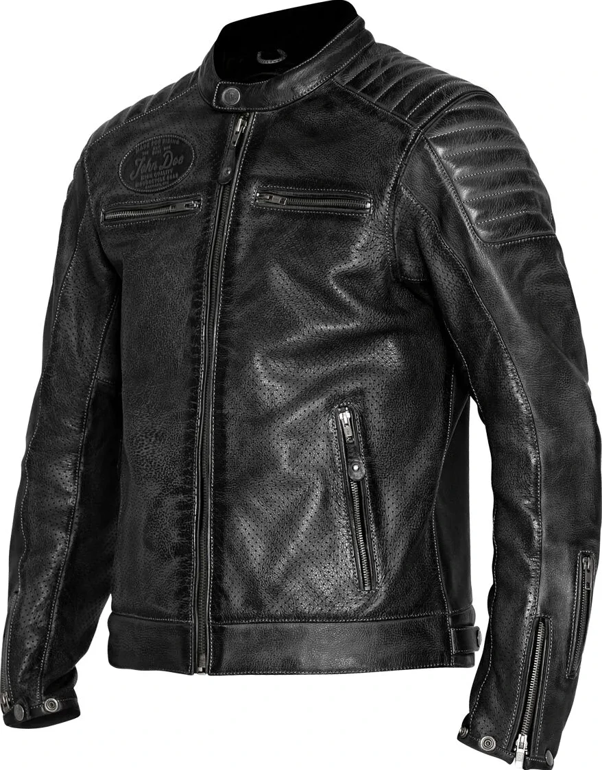 JACKET STORM LEATHER BLACK 3XL
