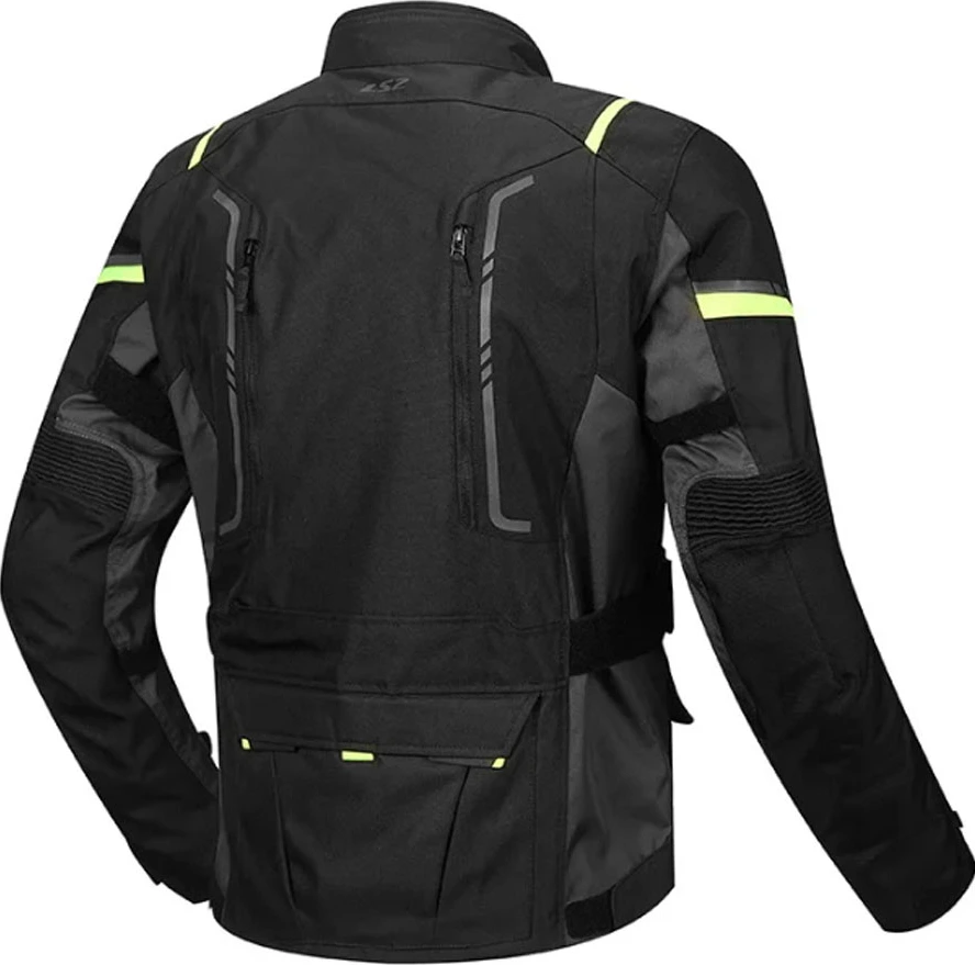 LS2 Narvik Man Jacket - L, Grey Black H-V Yellow