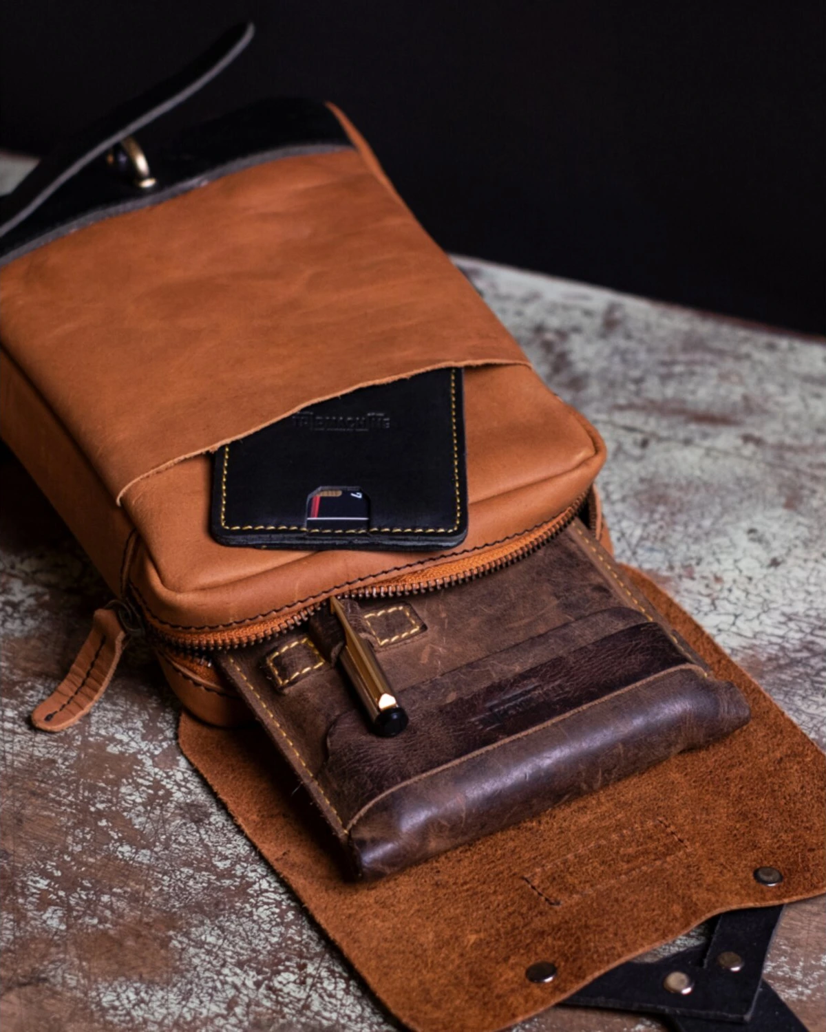 Trip Machine, Thigh bag / leg bag, tan