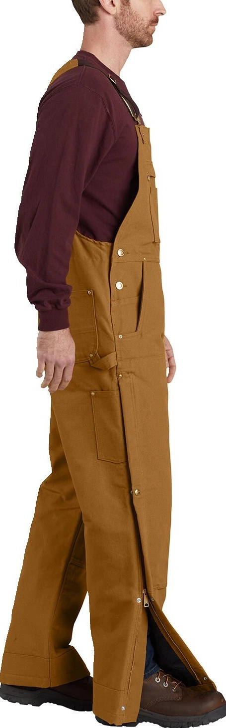 Carhartt Duck insulated bib overall, carhartt brown, L