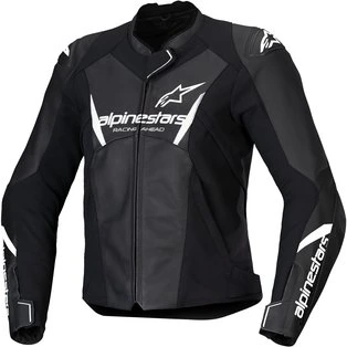 Alpinestars Leather Jacket Woman Faster v3 Black/White, 48