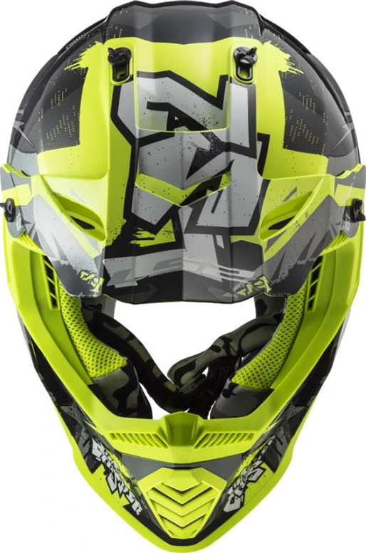 LS2 MX437 FAST II MINI CRUSHER helmet - Black Yellow, S