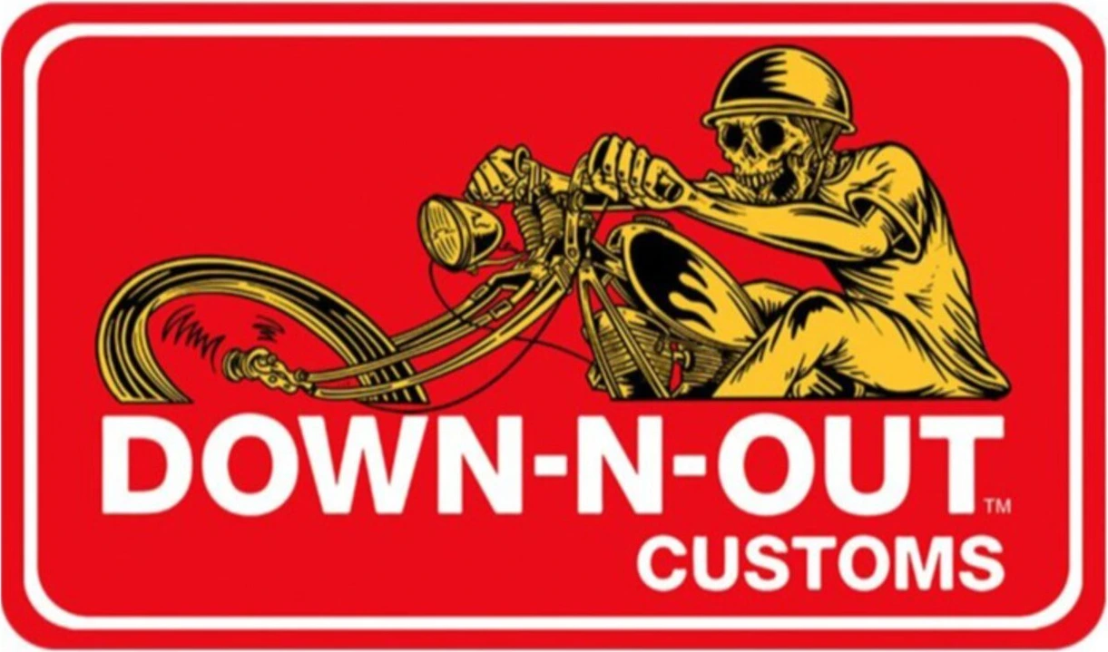 Down-n-Out Chopper sticker