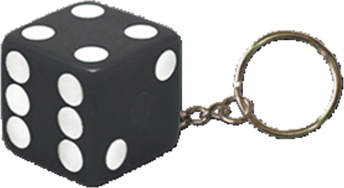 Triktopz Dice key chain, Black