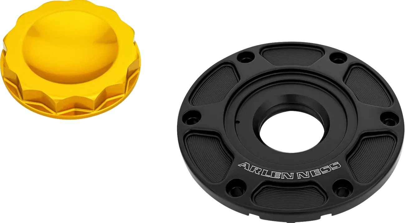 Black / Gold — GAS CAP - FLT 24-UP - 12 POINT - GOLD