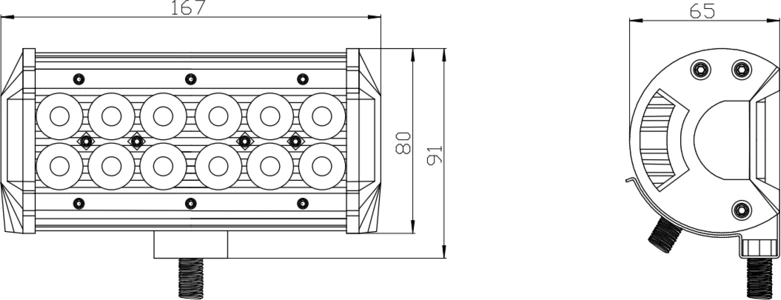 Kinwons LED juosta 10-30V 36W kombinuota