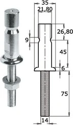 Osculati Stanchion base AISI316 25 x 1.5 mm