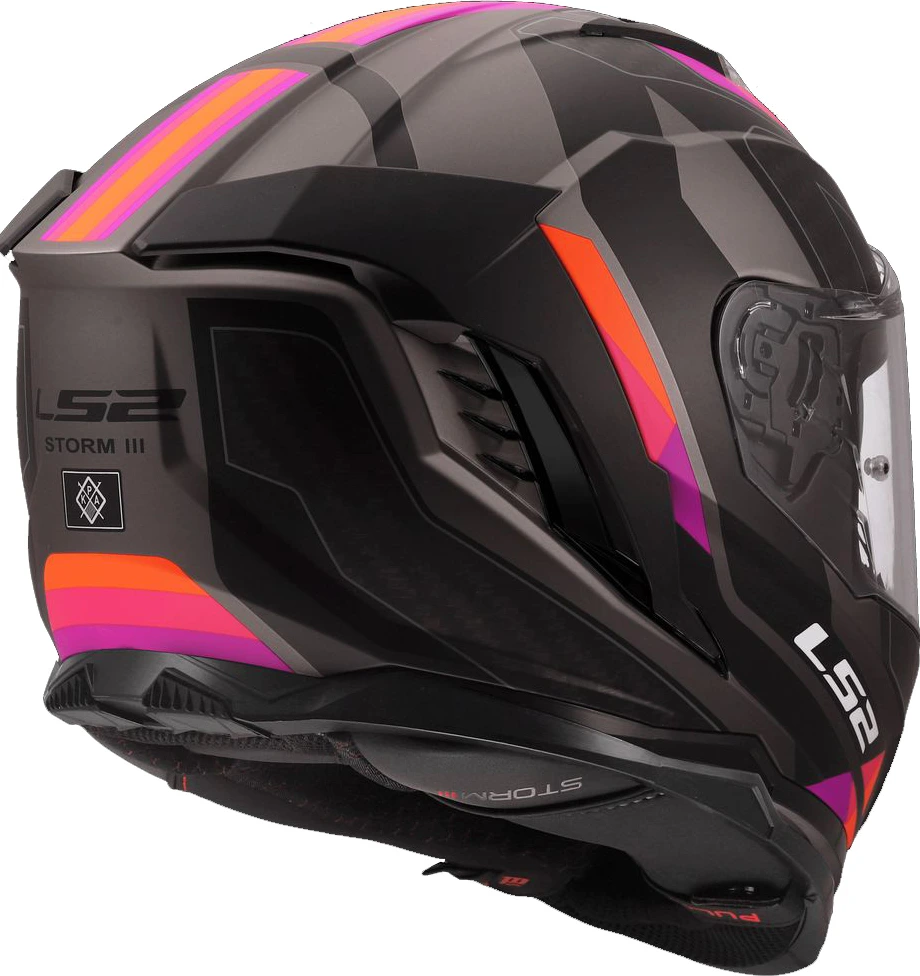 LS2 FF818 STORM III SPORTY Helmet - Grey Purple, 2XL