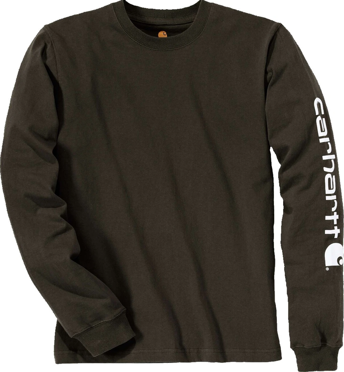 Carhartt Sleeve logo long sleeve peat, Brown, XL