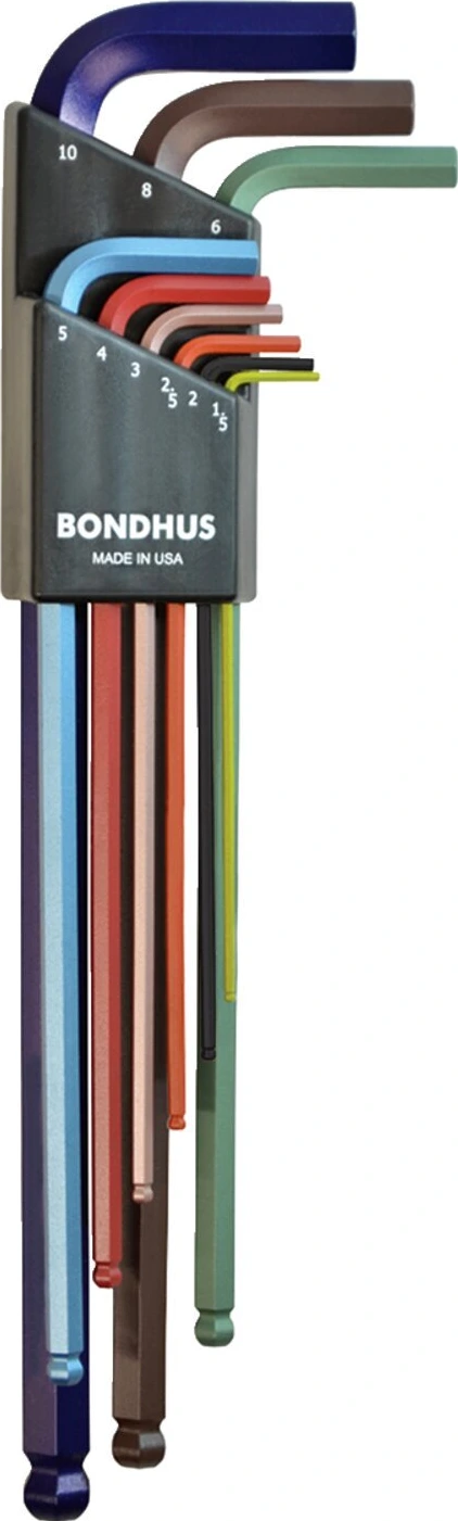 Bondhus, ColorGuard™ allen head/ball-end L-wrench set metric, 10 mm