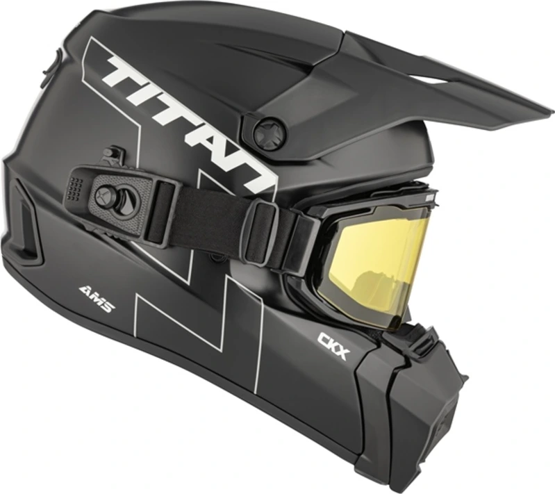 CKX Helmet Titan AMS Matt Black + Heated Goggles, S