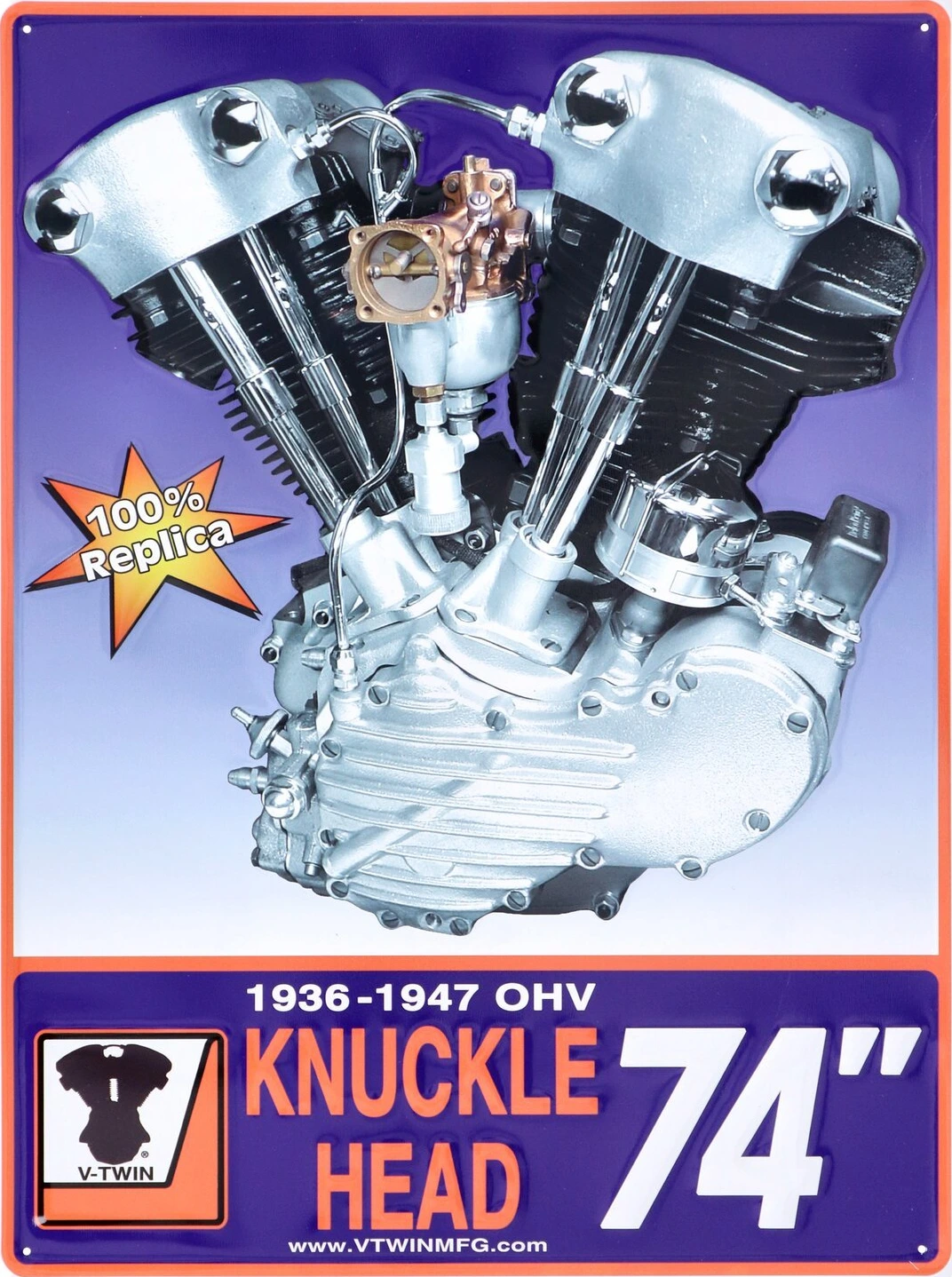 V-Twin Mfg, motor plaque V-Twin engine models