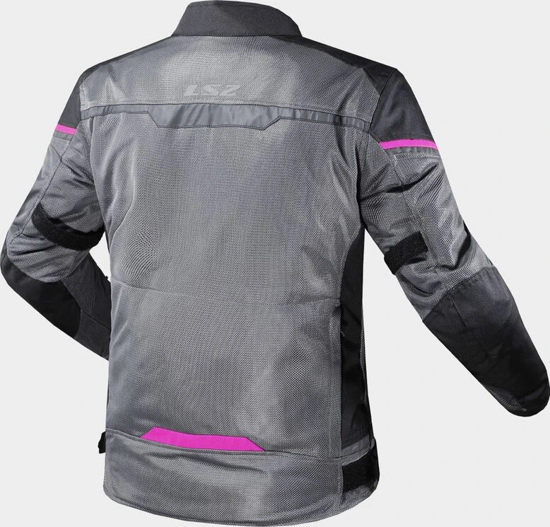 LS2 Riva Lady Jacket - M, Black Dark Grey Pink