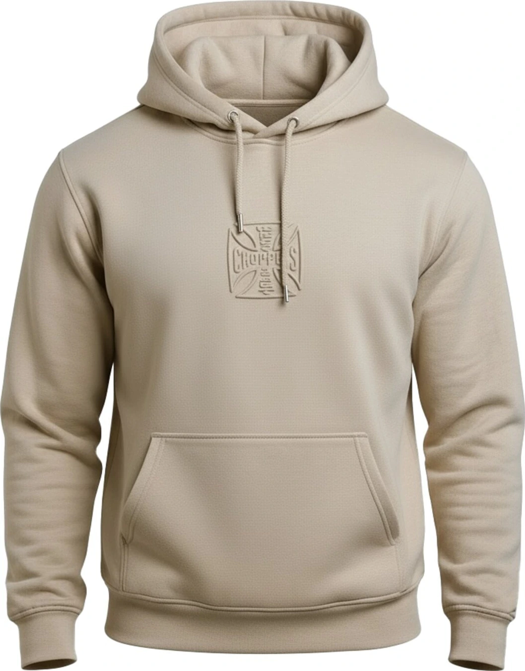 WCC Embossed hoodie, stone Beige, S