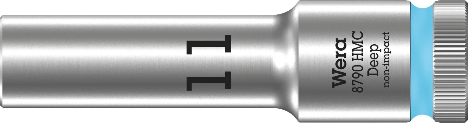 Wera, deep socket size 11mm, Brushed