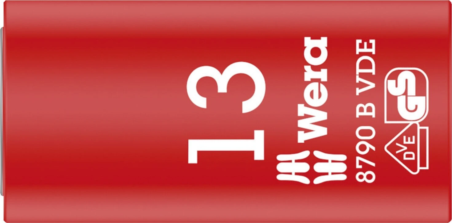 Wera Zyklop drive sockets 3/8" VDE 8790B, Red, 13 mm