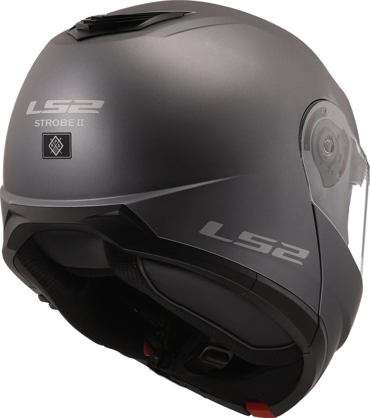 LS2 Strobe II helmet, titanium, M, matt