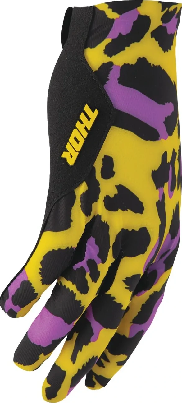 GLOVES SPORTMODE CHEETAH YELLOW/PURPLE XS