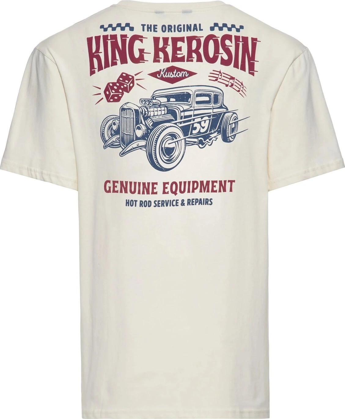 King Kerosin Hot Rod Service t-shirt, offwhite, L