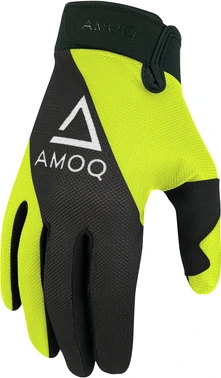 AMOQ Airline Mesh Gloves Black-HiVis, XS/7