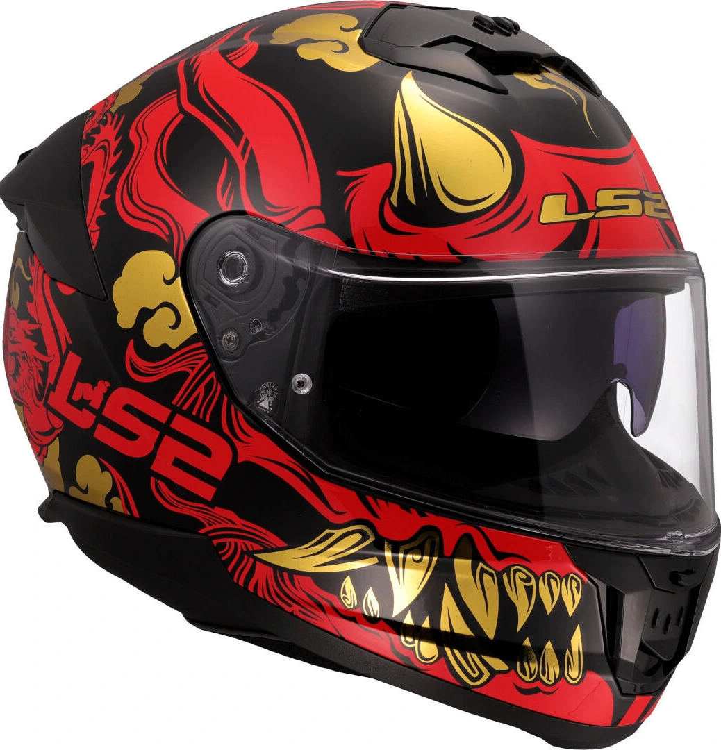 LS2 FF808 STREAM II DRAKO Helmet - Black Red, L